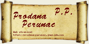 Prodana Perunac vizit kartica